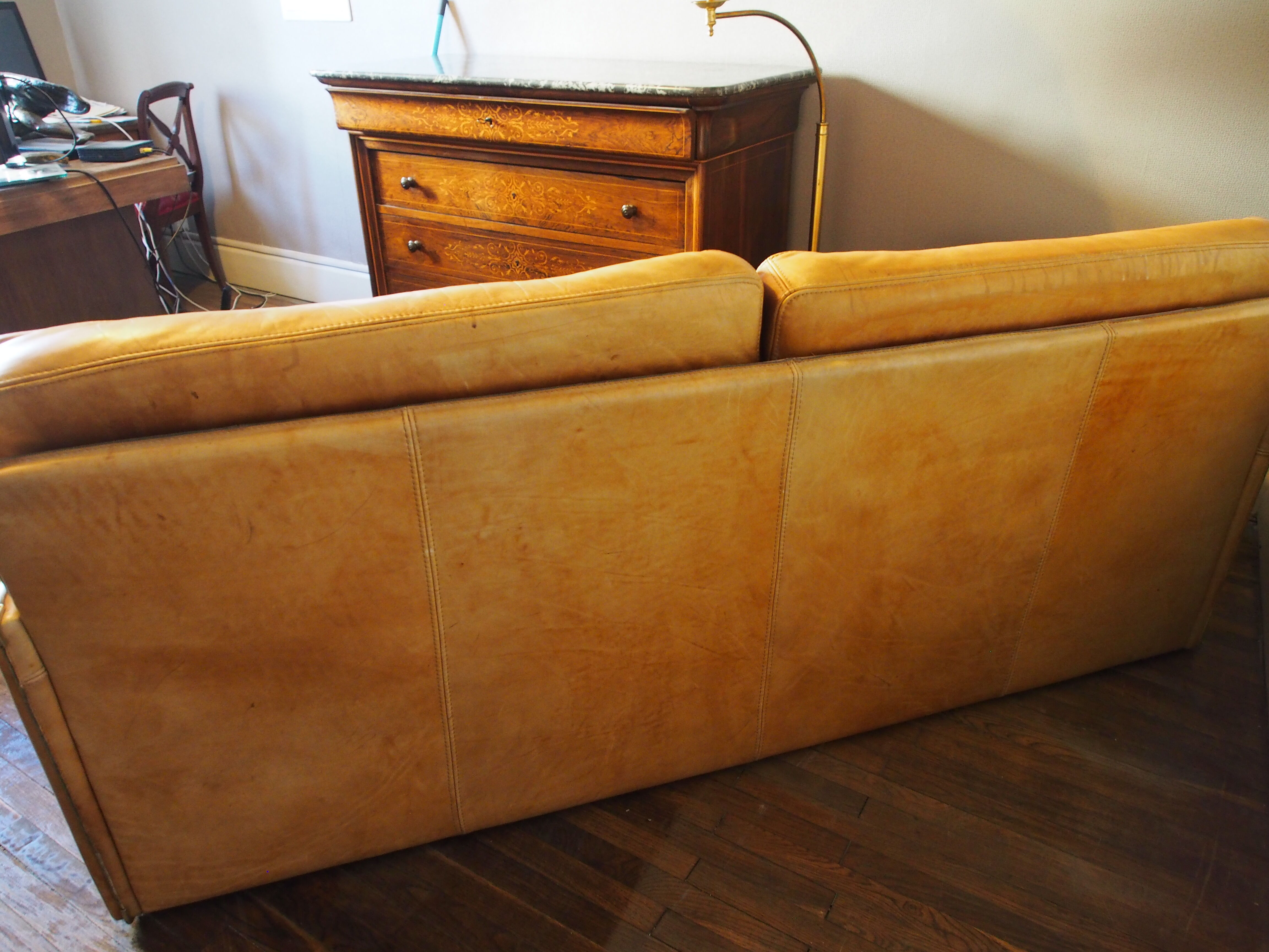 Marco Milisich leather sofa for Baxter Arcon