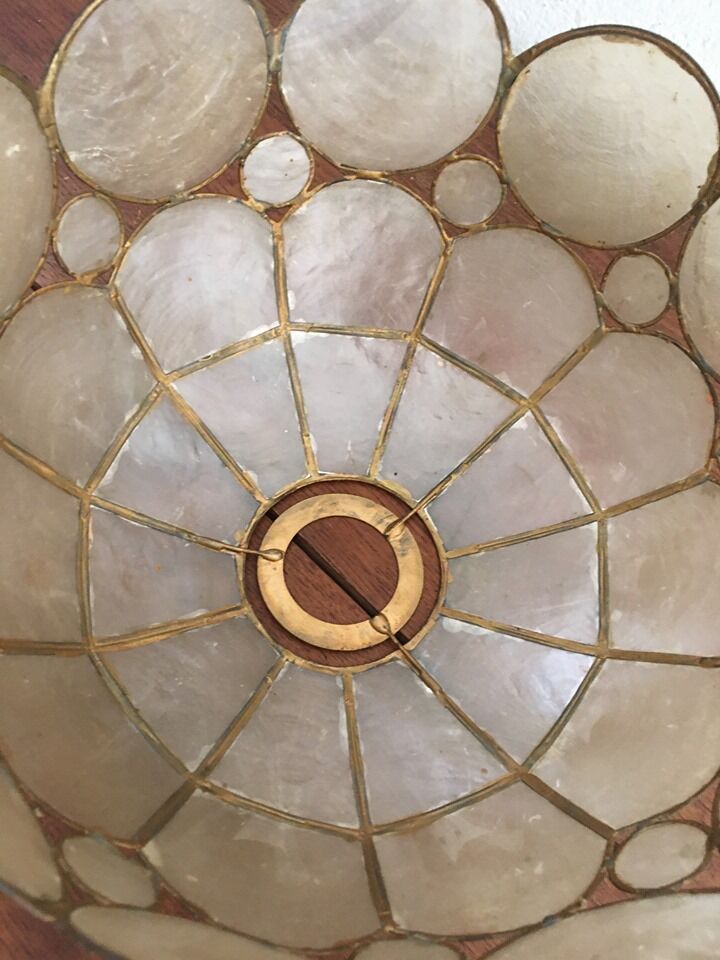 Brass hoop edgy ceiling lamp