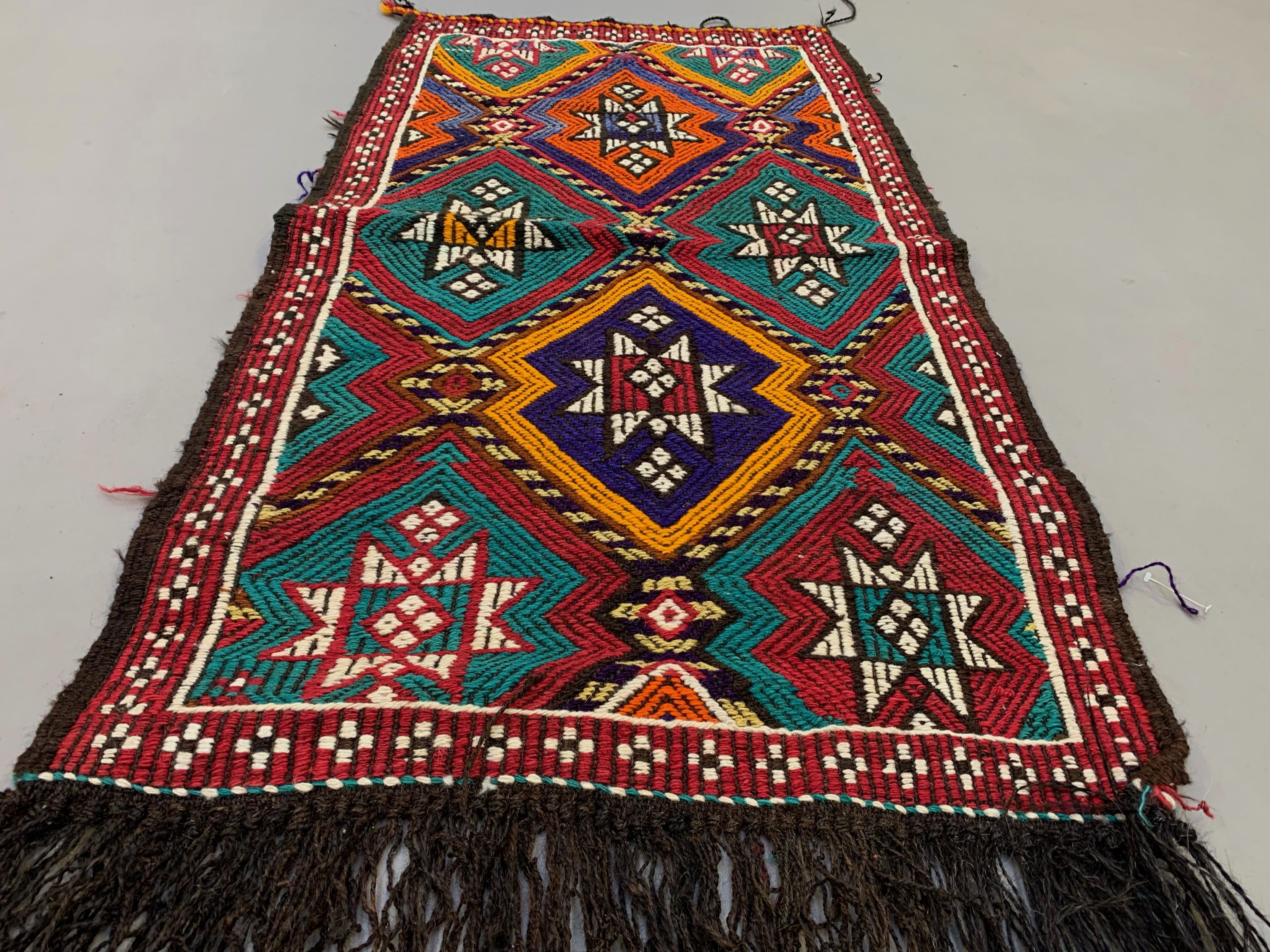 Small Vintage Turkish Kilim Rug 130x71 cm Wool Kelim