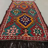 Small Vintage Turkish Kilim Rug 130x71 cm Wool Kelim