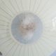 Mid-century wall or ceiling lamp made of glass with a graphic pattern