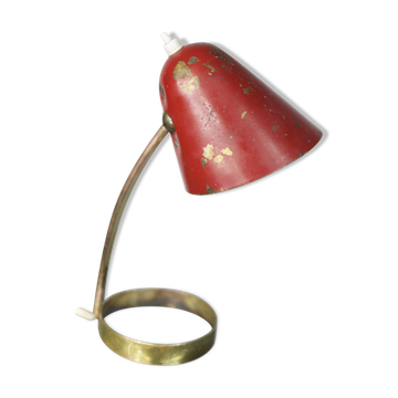 Red brass lamp 50's