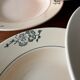 Set of 6 vintage green flowered deep plates from Saint Amand – Tableware