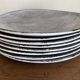 Set of 8 brutalist plates 1970 grey Niederviller Twilight