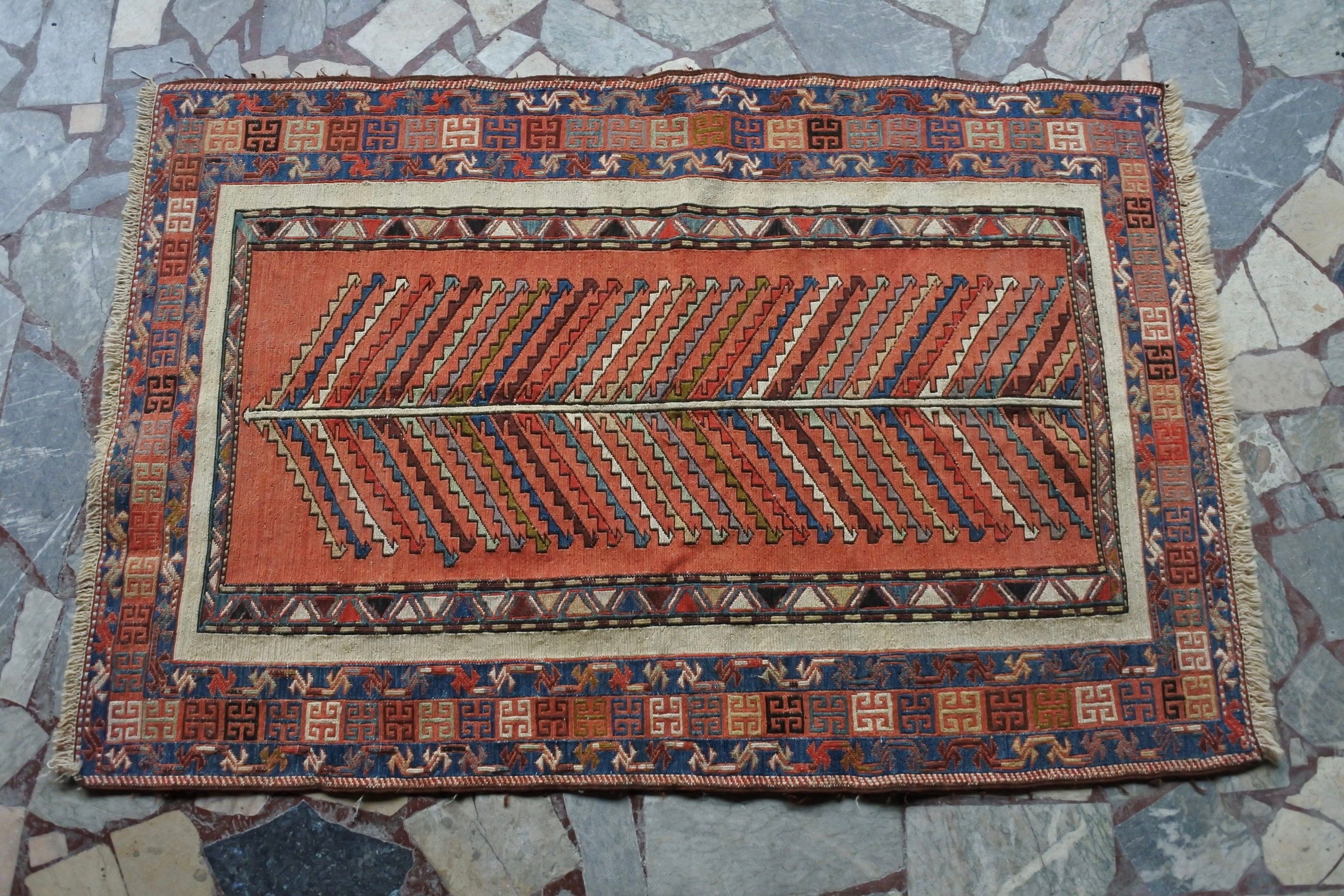Old soumak tribal rug 146x98cm