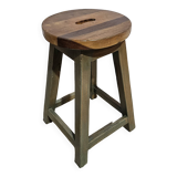 Burmese teak workshop stool