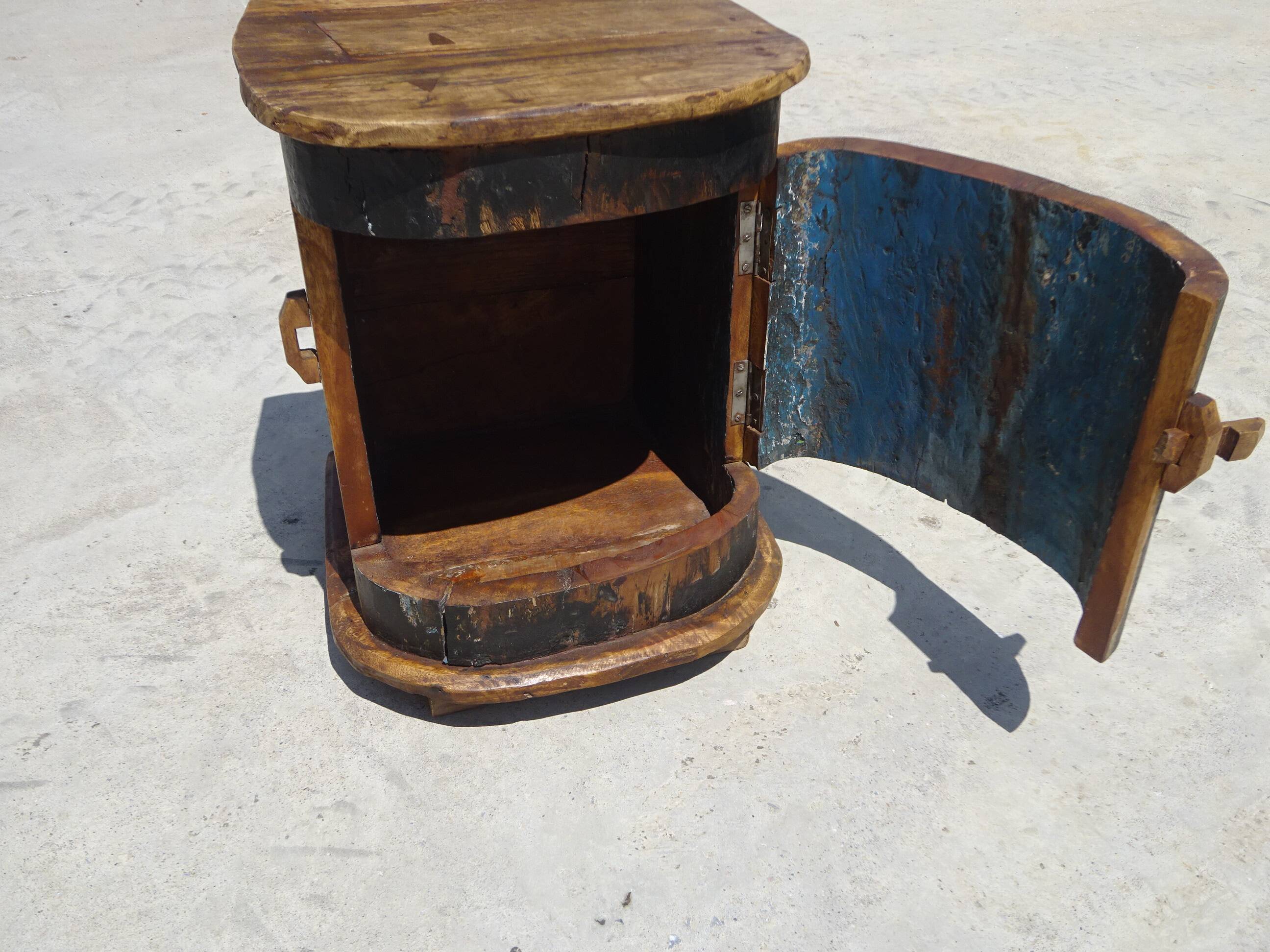 Small wooden canoe furniture, solid teak