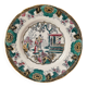 Boch Frères dessert plates Model Canton 1860 Japanese Polychrome decor