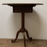 Pedestal table that can be transformed into a small walnut dressing table