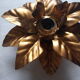 Pair of flower sconces, gilded