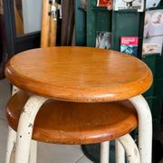 Paire de tabourets d’atelier vintage