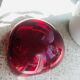Flaming red Murano glass ashtray