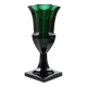 Art Deco vase, green crystal, Moser, Czechoslovakia, 1930s