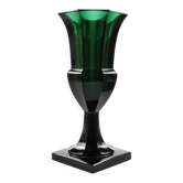 Vase Art Déco, cristal vert, Moser, Tchécoslovaquie, années 1930