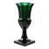 Art Deco vase, green crystal, Moser, Czechoslovakia, 1930s