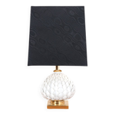 Lampe de table en laiton et porcelaine