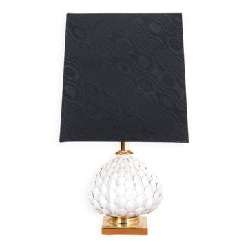 Table Light in Brass and Porcelain