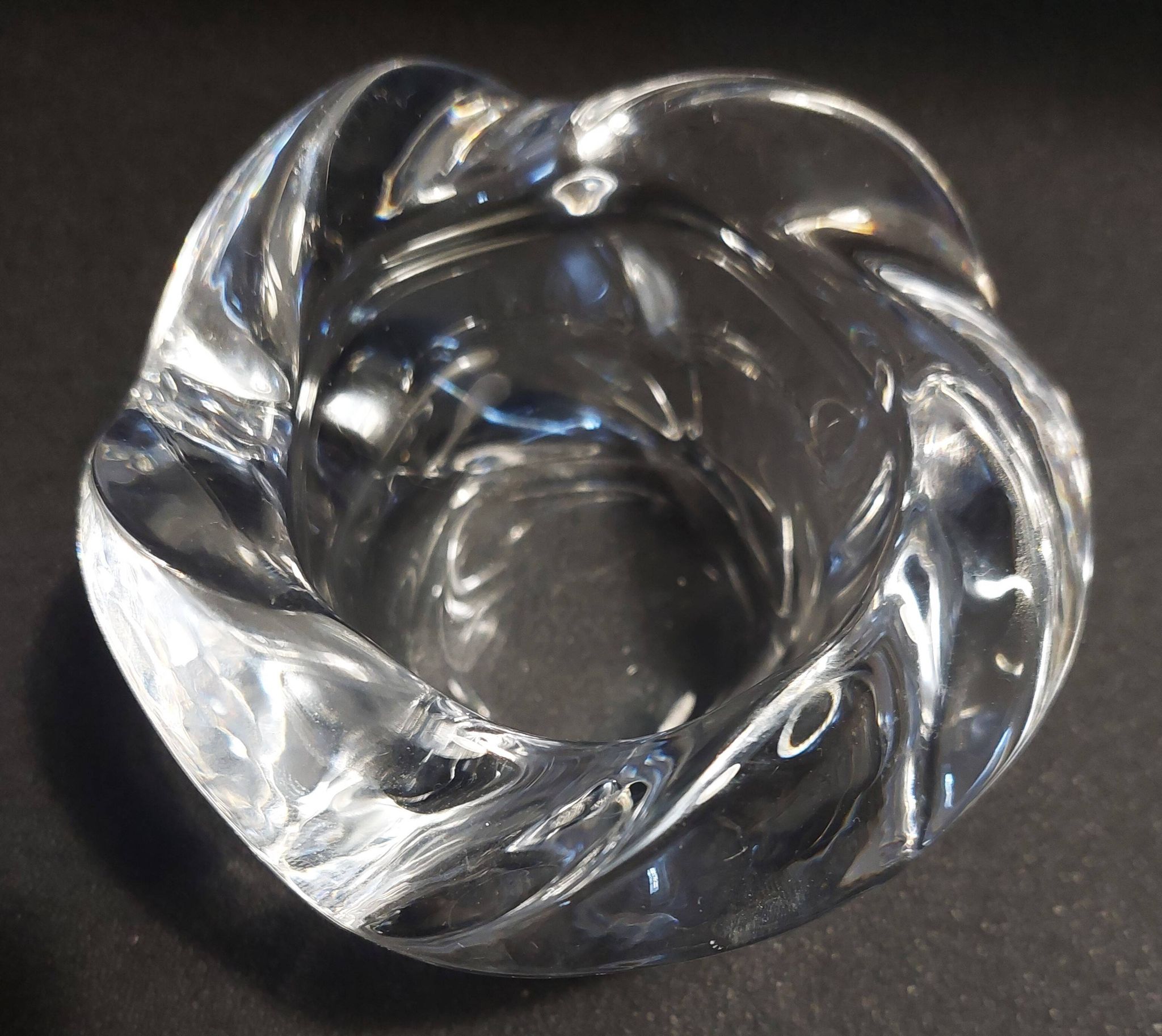 Bougeoir vintage en cristal Royal Copenhagen