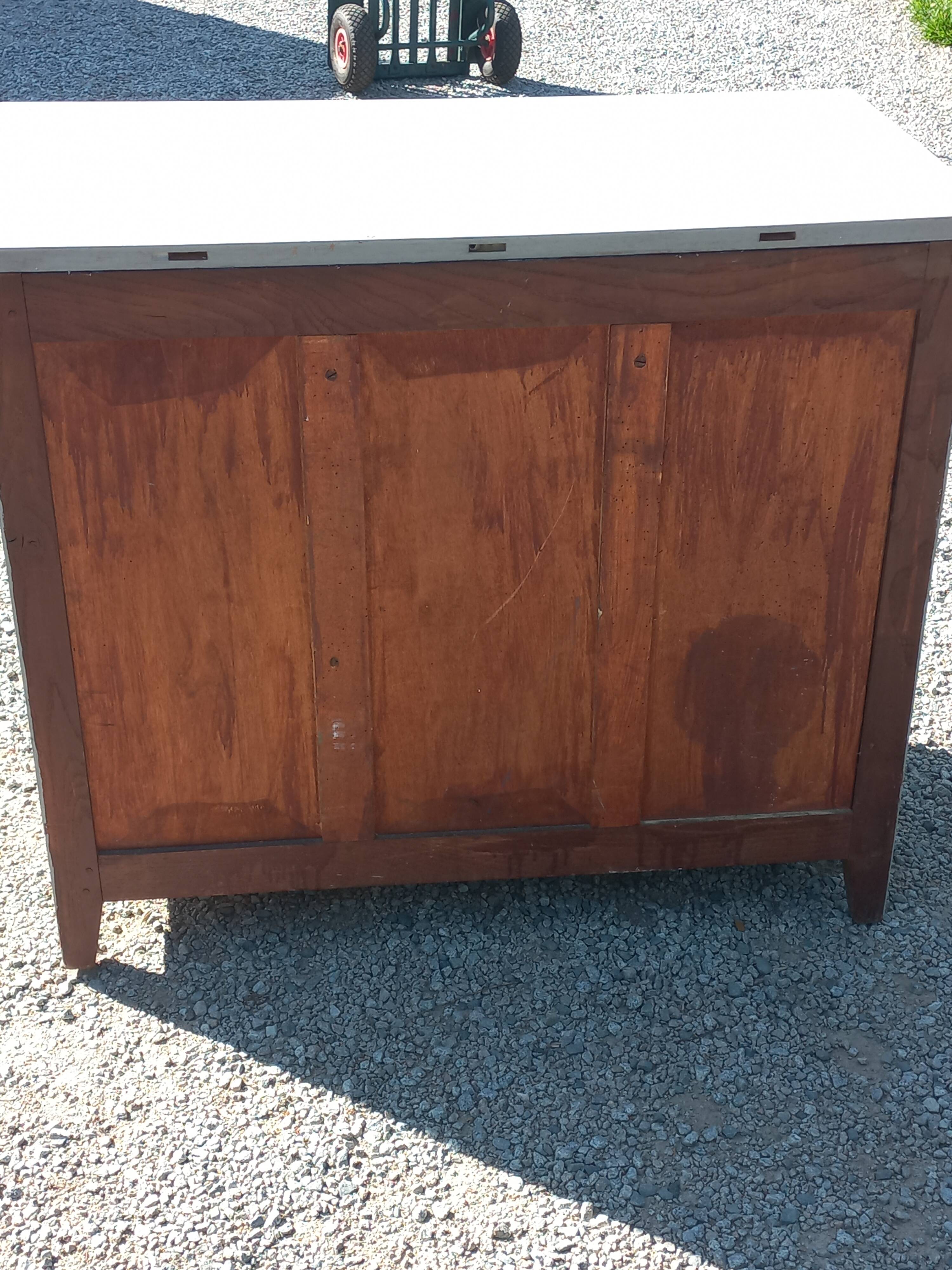 Parisian sideboard in oak and walnut 2 doors 2 drawers from the 20s