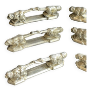 6 porte-couteaux zoomorphes - Orfèvrerie REX