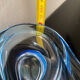 Large light blue Murano fruit bowl
