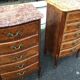 Pair of Louis XV style marquetry chiffonniers