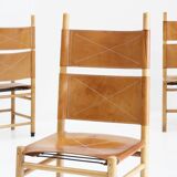 Vintage Kentucky dining chairs by Carlo Scarpa for Bernini, 1970s, Set of 6