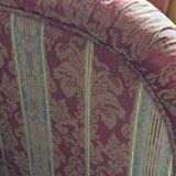 Divano due posti in tessuto broccato anni ’50 vintage