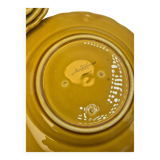 Lot 11 assiettes dessert Sarreguemines barbotine fruits 19cm vintage rare