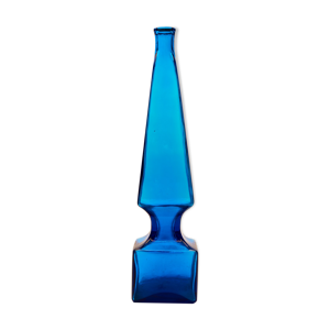 Bouteille ou vase en - verre bleu