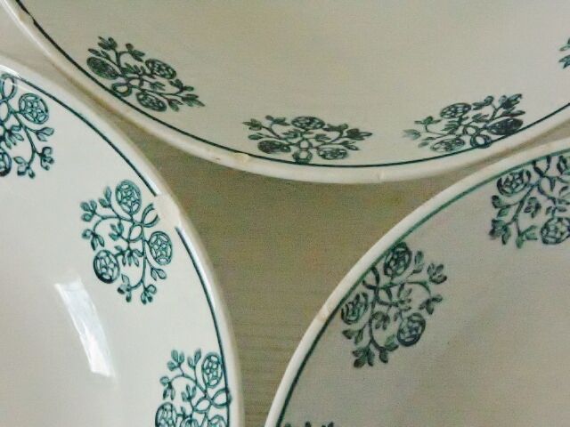 Lot 5 plates old Caps Digoin - Sarreguemines Art Deco