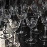 18 verres sur pied en cristal d'Arques