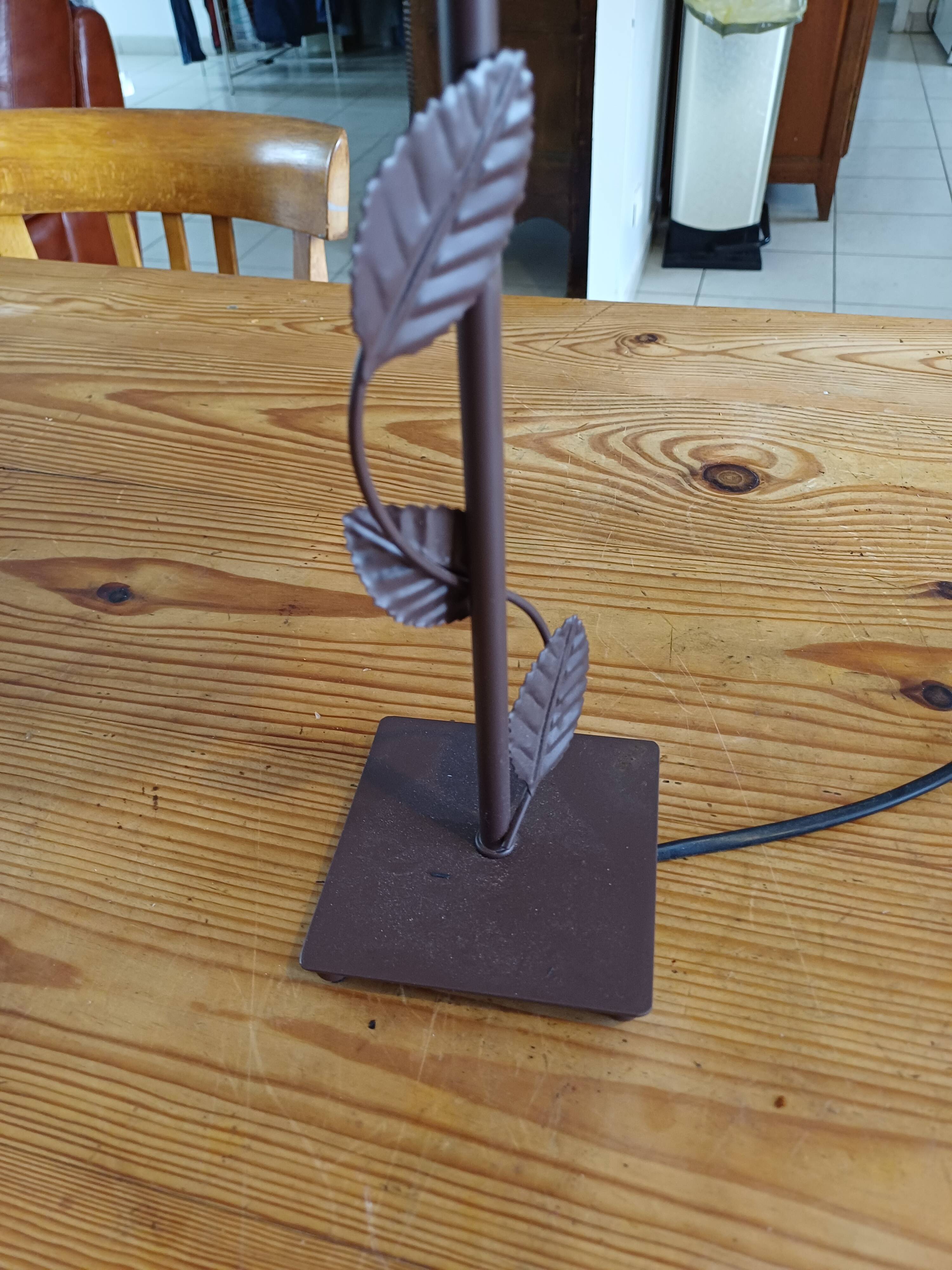 Vintage 70s Brown Metal Lamp