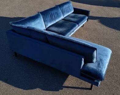 blue corner sofa