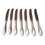 Lot de 7 anciens couteaux à fromage marque Solingen, en argent VM800 et vermeil