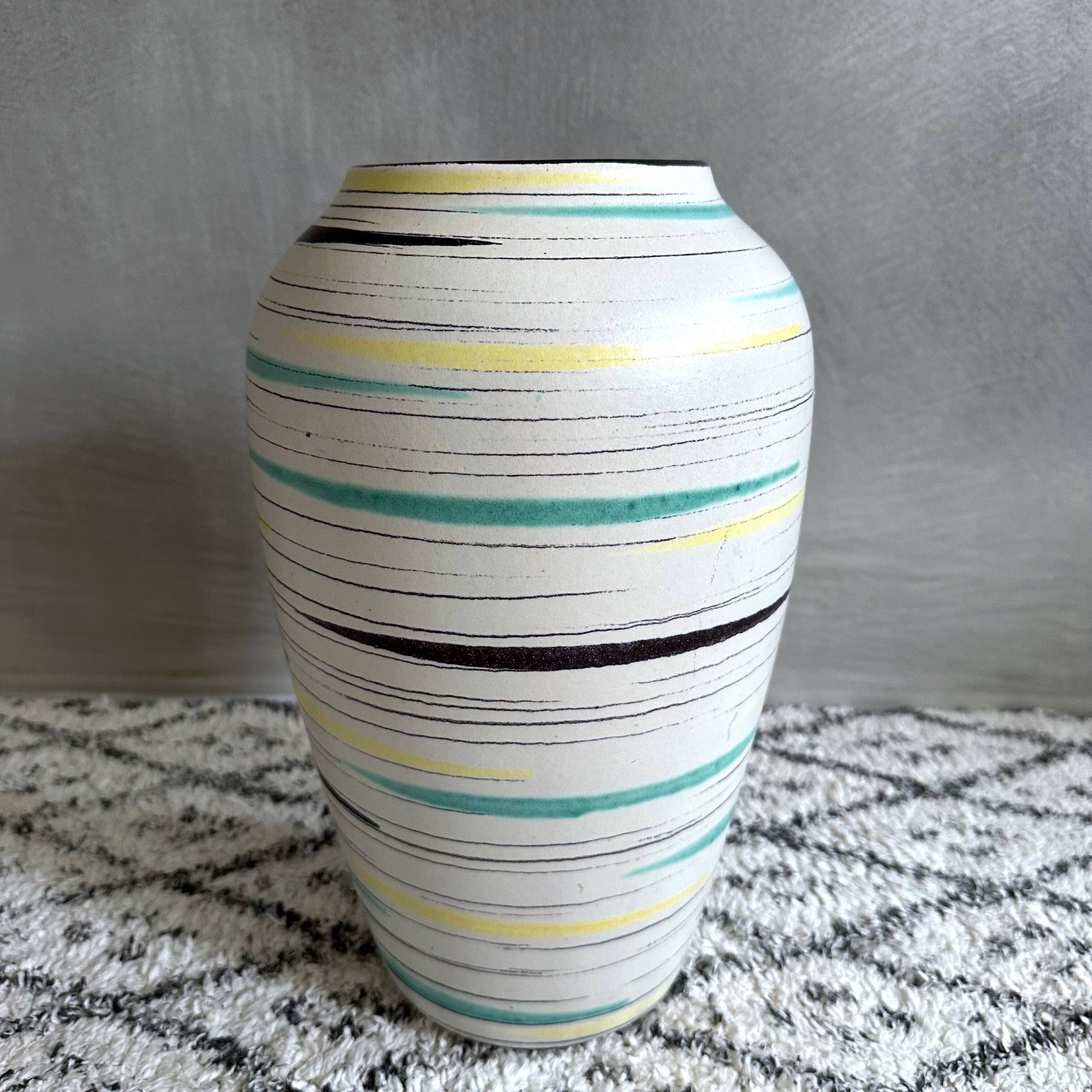 Vintage floor vase by Bay Keramik, Bay Vase 577-35, West German Pottery