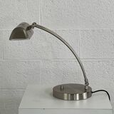 Chrome metal articulated desk lamp