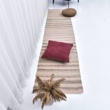 pink brown wool runner rug, Turkish vintage runner kilim  67x293 cm