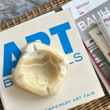 Cendrier vide poche en albâtre beige