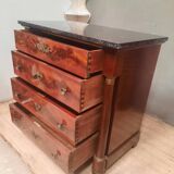 Empire style mahogany chest of drawers