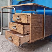 Bureau Bauhaus in ash veneer and tubular steel by Andre Lurcat