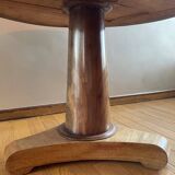 Empire style pedestal table, black marble top