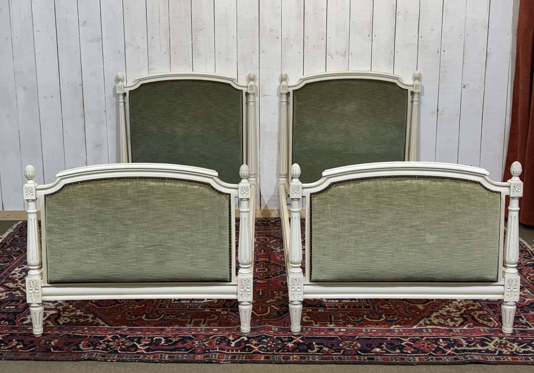 Pair of Louis XVI style beech beds