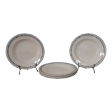 Set of 6 hollow plates Terre de Fer Salins Vauban collection
