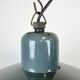 Industrial grey enamel pendant lamp from siemens, 1950s