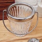 Seau à glace verre ciselé