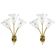 Pair of mid-century wall sconces in brass with flowers, Emil Stejnar, Rupert Nikoll, Austria, 1950s.