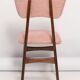 Mid-century butterfly dining chair, peony cotton, Poland, 1960s