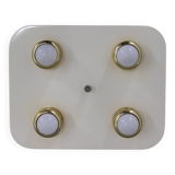 1970s Flush Mount Ceiling Light, Italy
