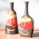 1970s-80s Hand-Painted Terracotta Vases